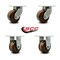 Service Caster 6'' Heavy Duty High Temp Phenolic Wheel Caster Set 2 Swivel 2 Rigid , 4PK CRAN-SCC-KP92S630-PHRHT-2-R-2 - alternate 5